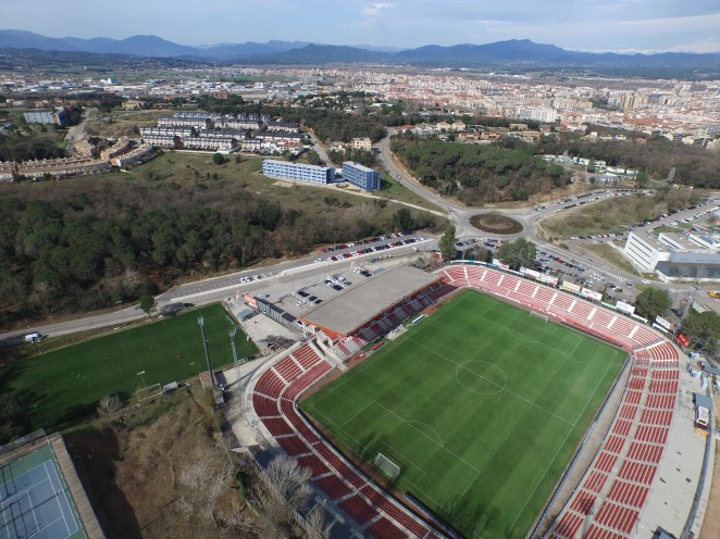 Montilivi, el estadio del Girona FC, acoge el partido liguero de este lunes ante el Athletic Club.