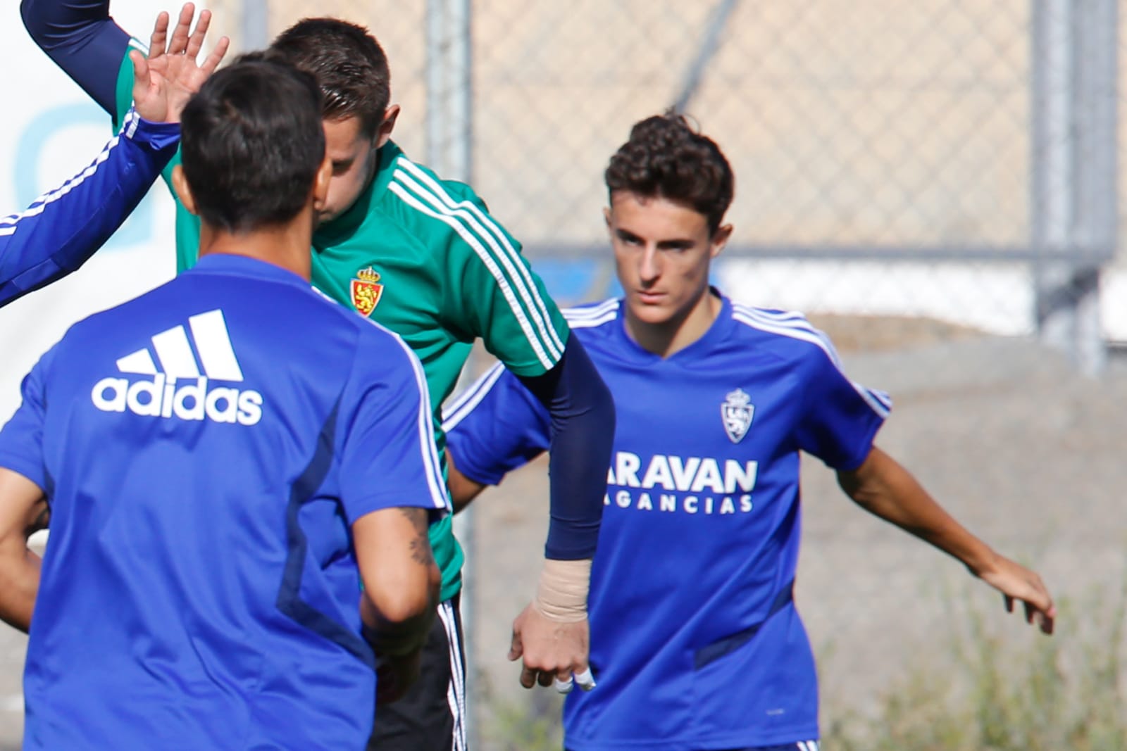 Francés durante la sesión de entrenamiento del primer equipo.