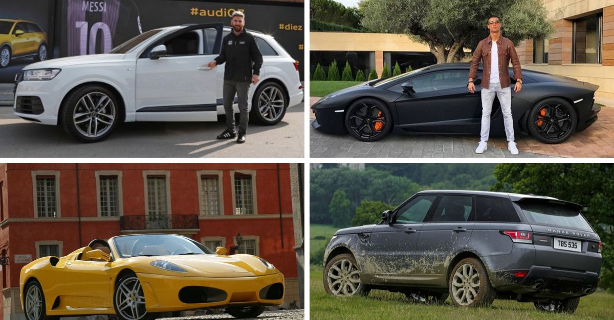 Los coches de Leo Messi y Cristiano Ronaldo: duelo con Ferrari y Porsche