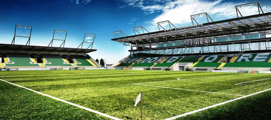 El Ludogorets Arena, escenario del encuentro europeo del Athletic Club de hoy jueves.