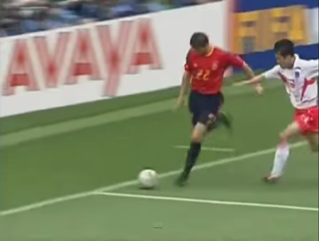 Jugada De Polemica De Joaquin En El Espana Corea Del Mundial 2002