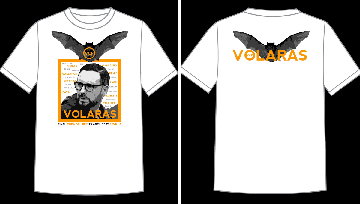 Las camisetas del Valencia CF para la de Copa oficial, una de Bordalás y otra la afición