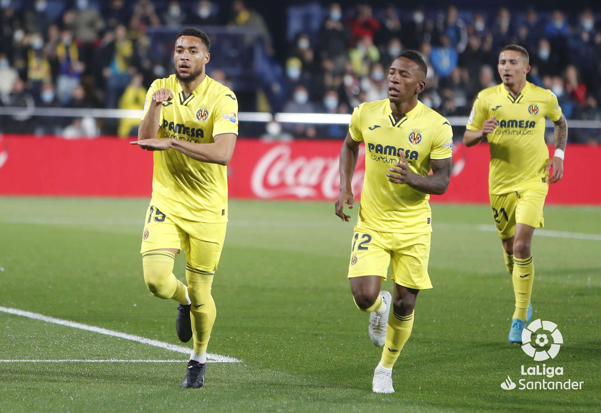 Danjuma celebra su gol en el Villarreal-Valencia (Foto: LaLiga).