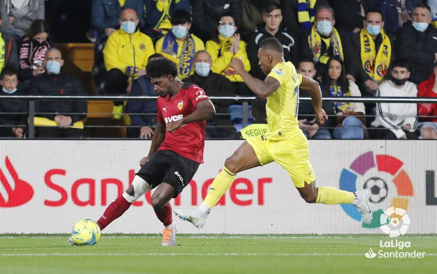 Musah, durante el Villarreal-Valencia (Foto: LaLiga).