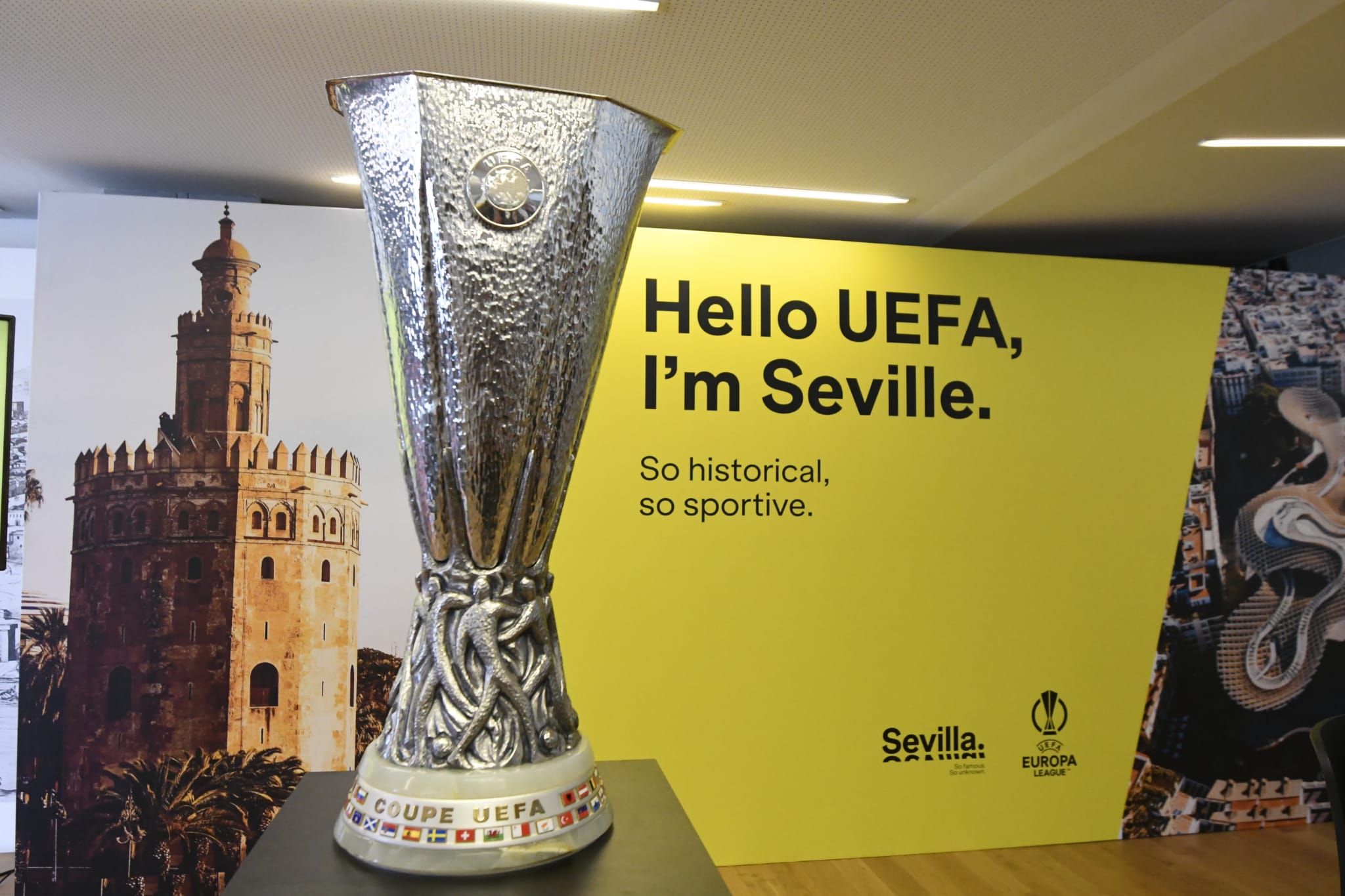 Presentación de la final de la Europa League en Sevilla.