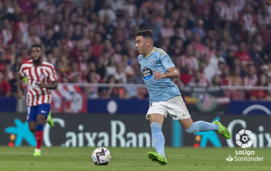 Iago Aspas, durante el Atlético-Celta (Foto: LaLiga).