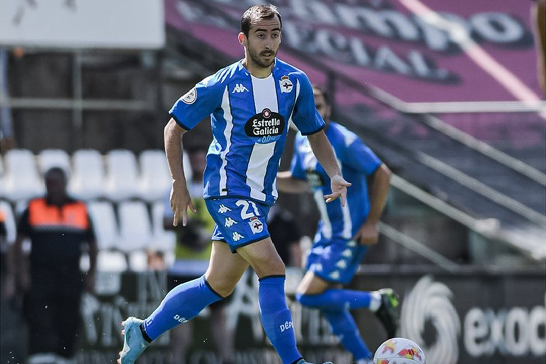 Rubén Díez en el Mérida-Deportivo (Foto: RCD)