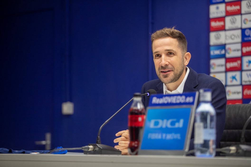 Agustín Lleida, en su presentación como director general del Real Oviedo (Foto: RO).