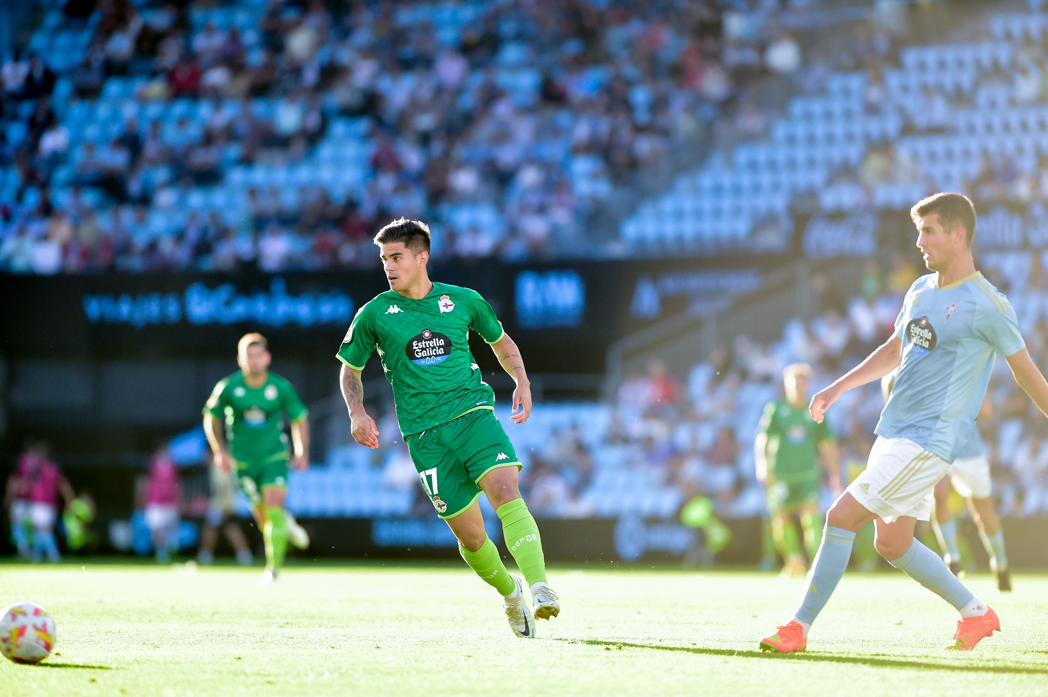 Kuki Zalazar, jugador del Deportivo, ante el Celta B (Foto: RCD)