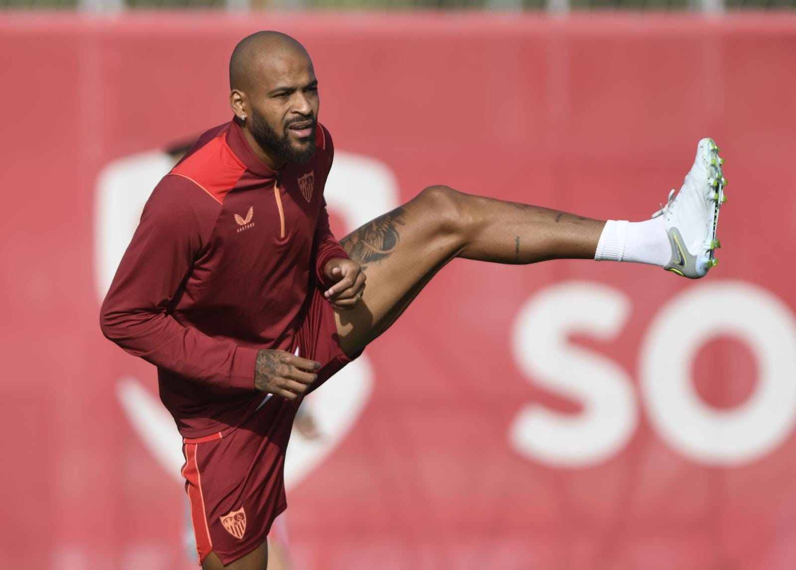 Marcao, en el entrenamiento de este domingo (Foto: Kiko Hurtado).