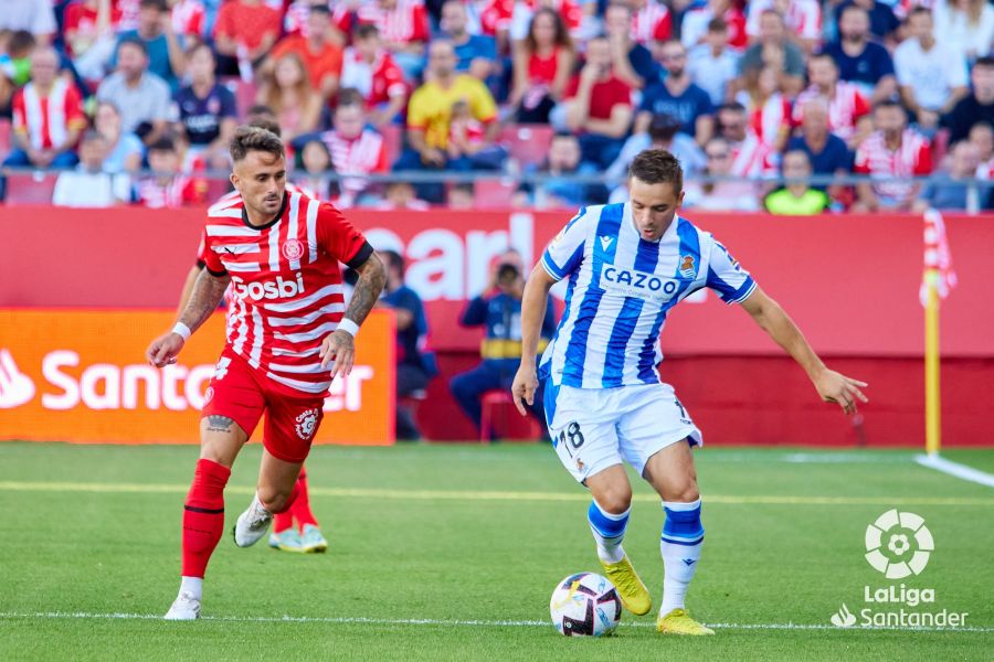 Gorosabel ante el Girona en Montilivi. (Foto: LaLiga)