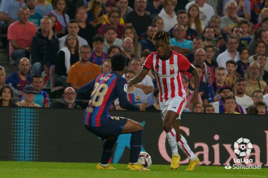 Nico Williams, en el Barça-Athletic