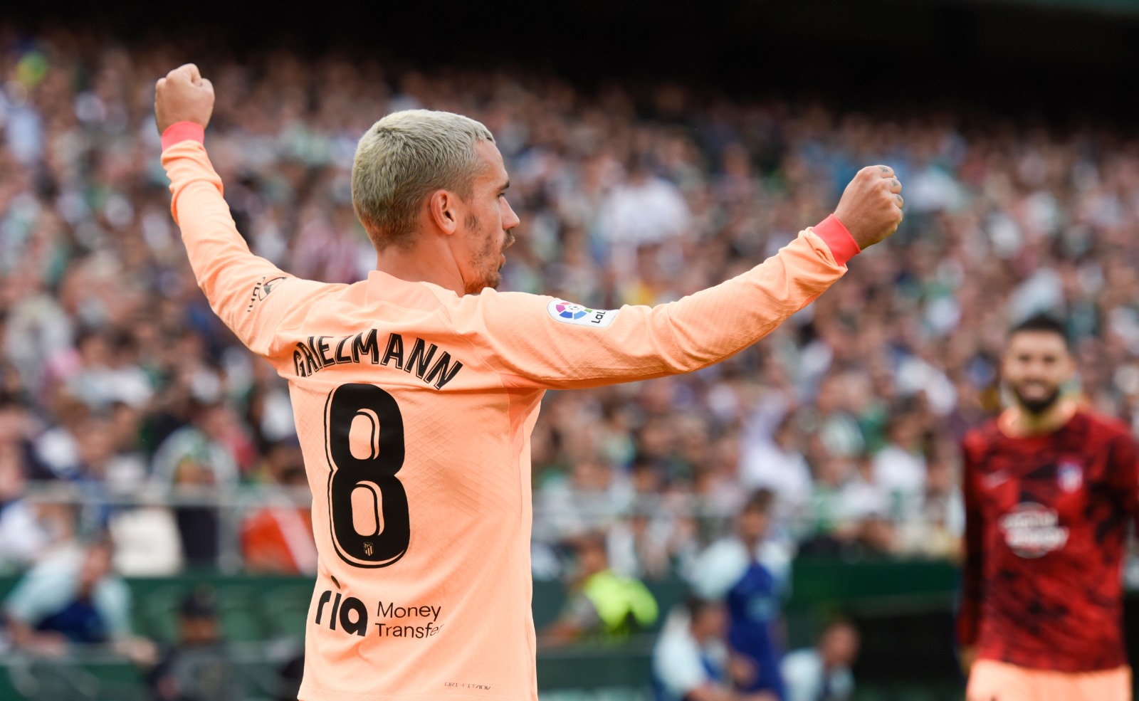 Griezmann celebra su gol al Betis (Foto: Kiko Hurtado).