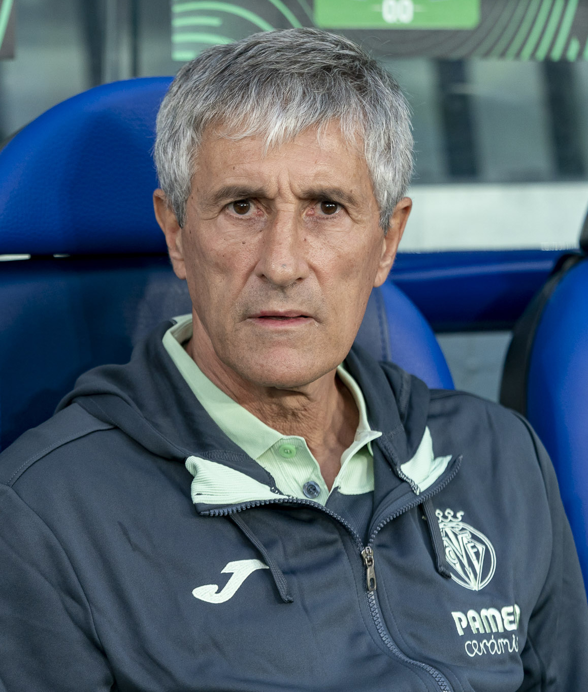 Quique Setién, en el banquillo del Villarreal (Foto: VCF).  