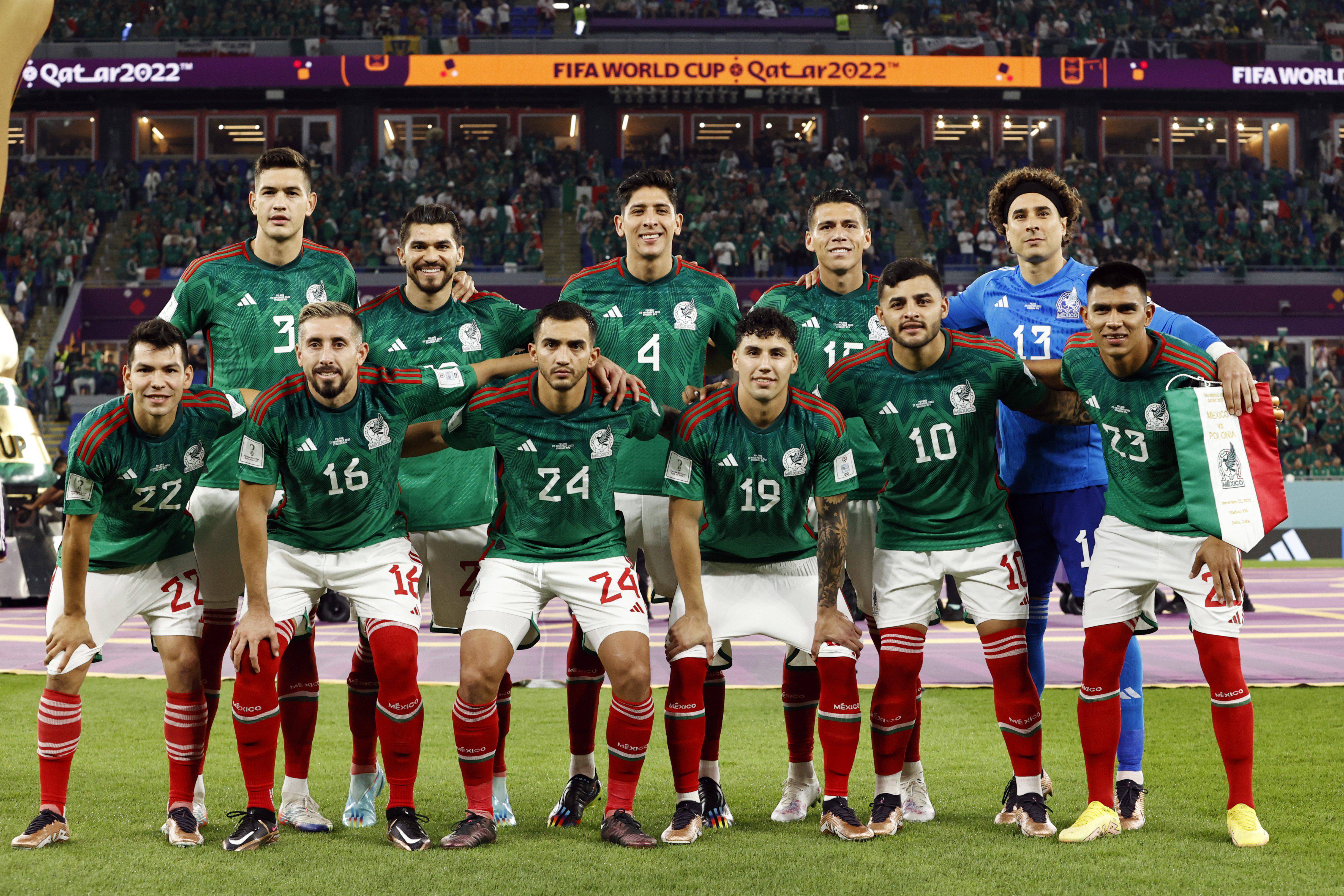 La alineación de México ante Polonia (Foto: Cordon Press). 
