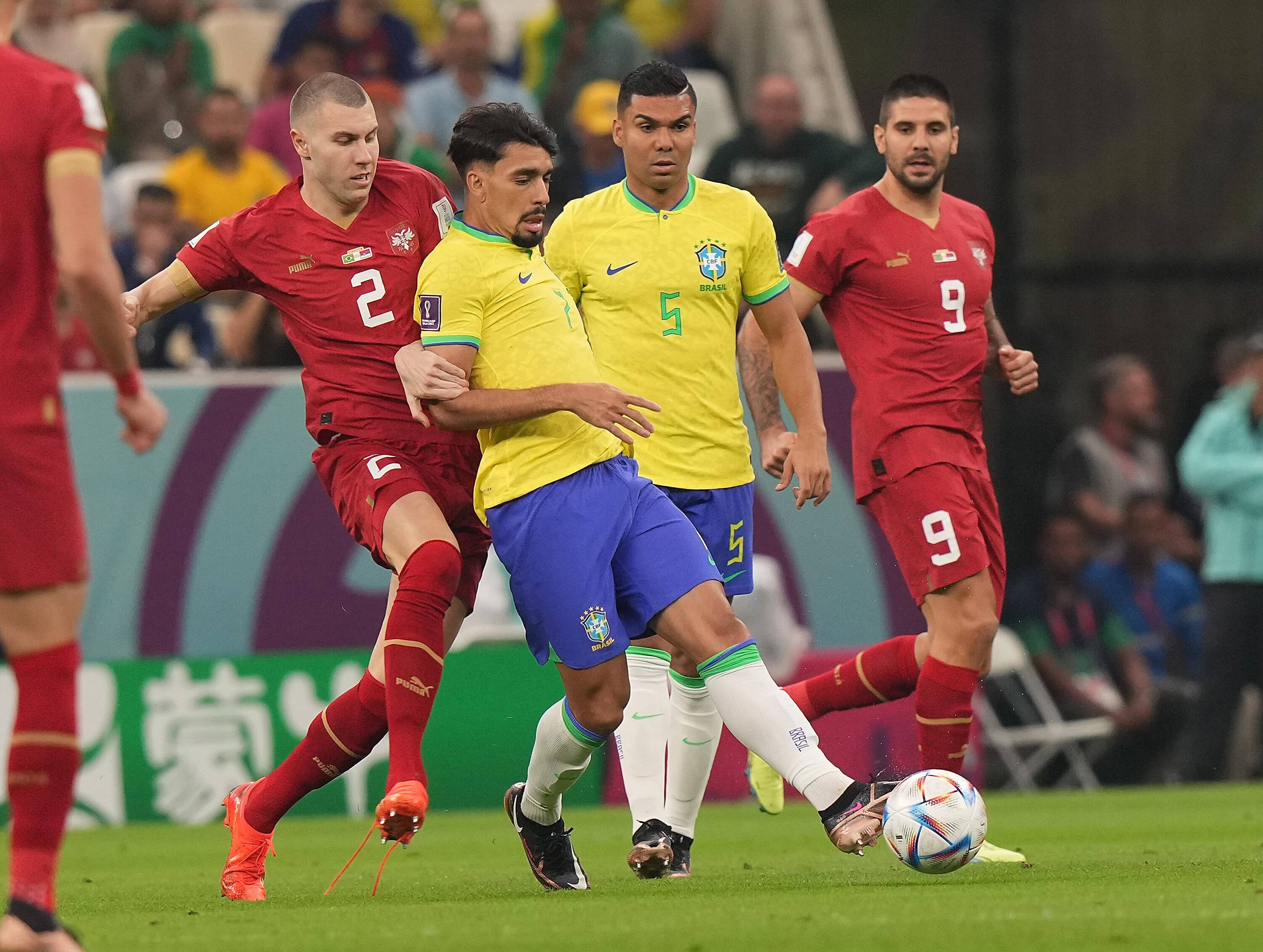 Paquetá, durante el Brasil-Serbia del Mundial de Qatar (Foto: Cordon Press). 
