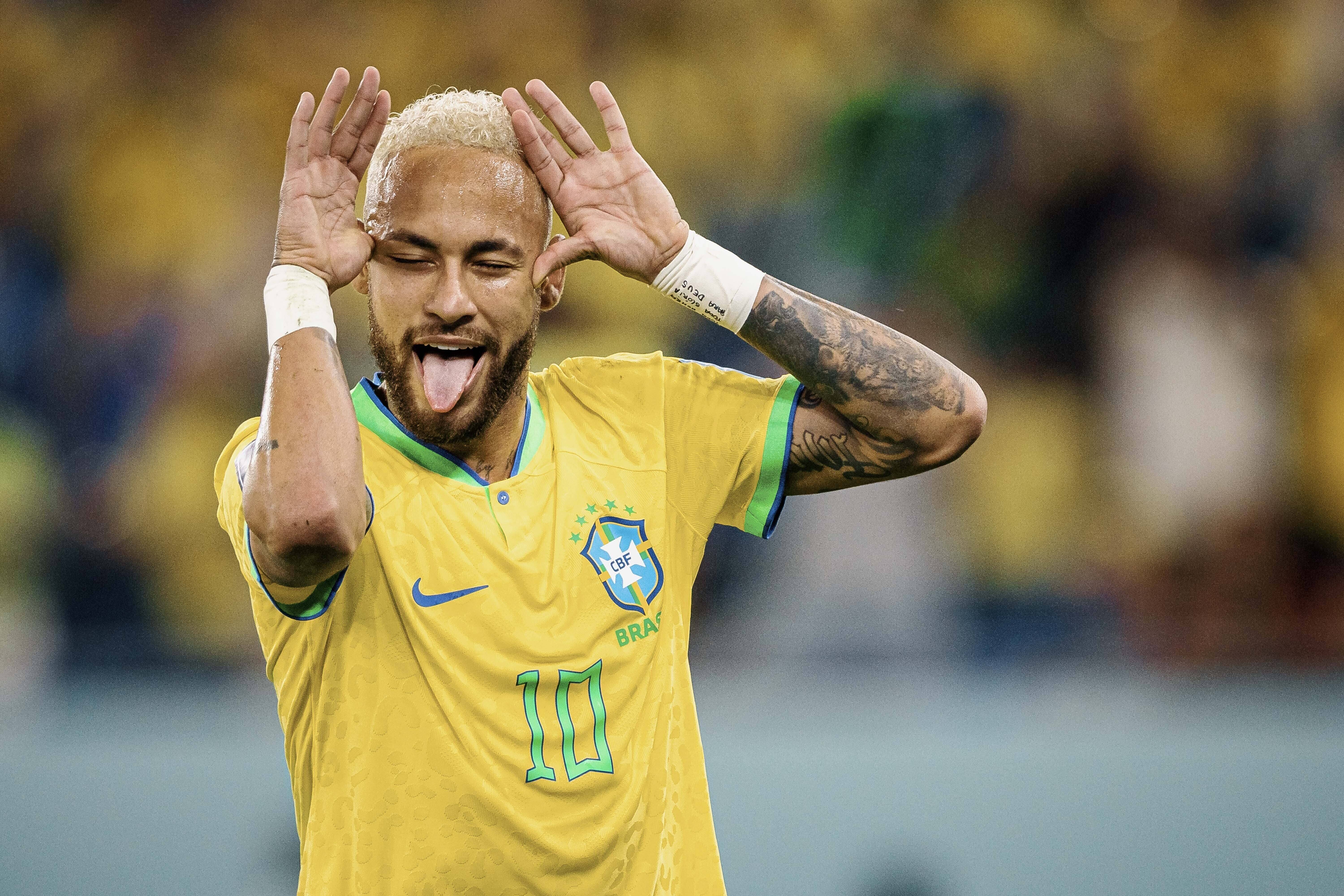 Neymar celebra su gol a Corea del Sur (Foto: Cordon Press). 