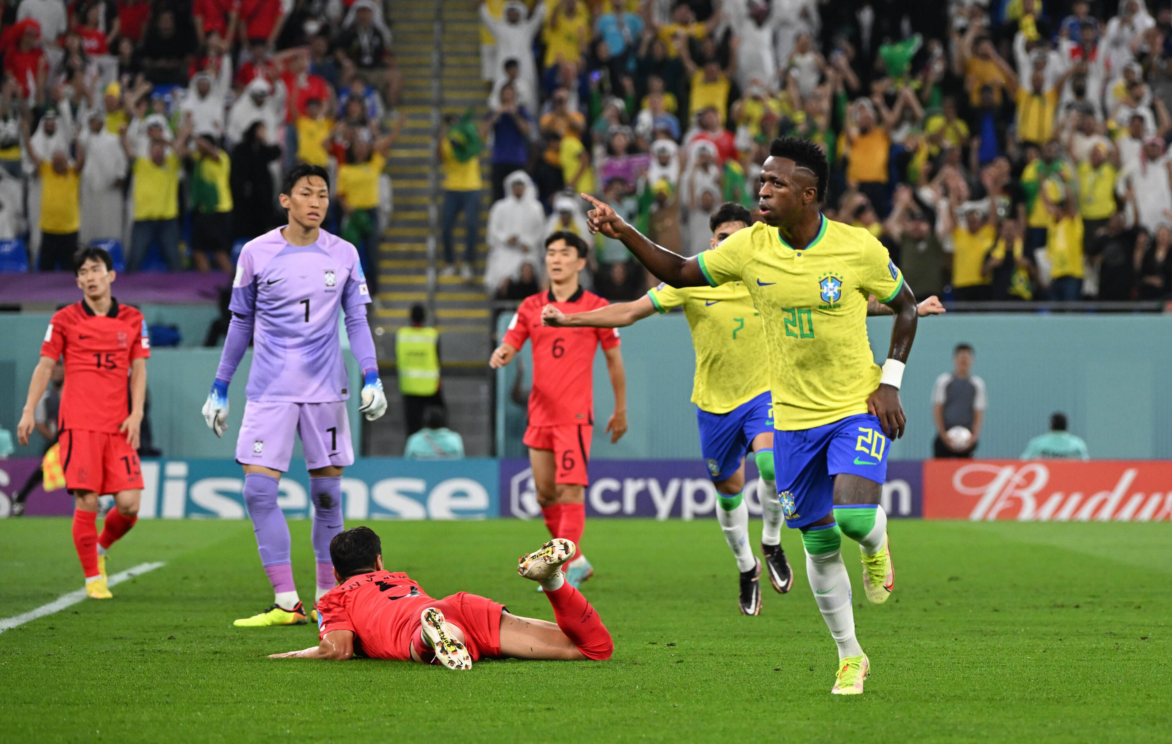 Vinicius celebra su gol a Corea del Sur (Foto: Cordon Press). 