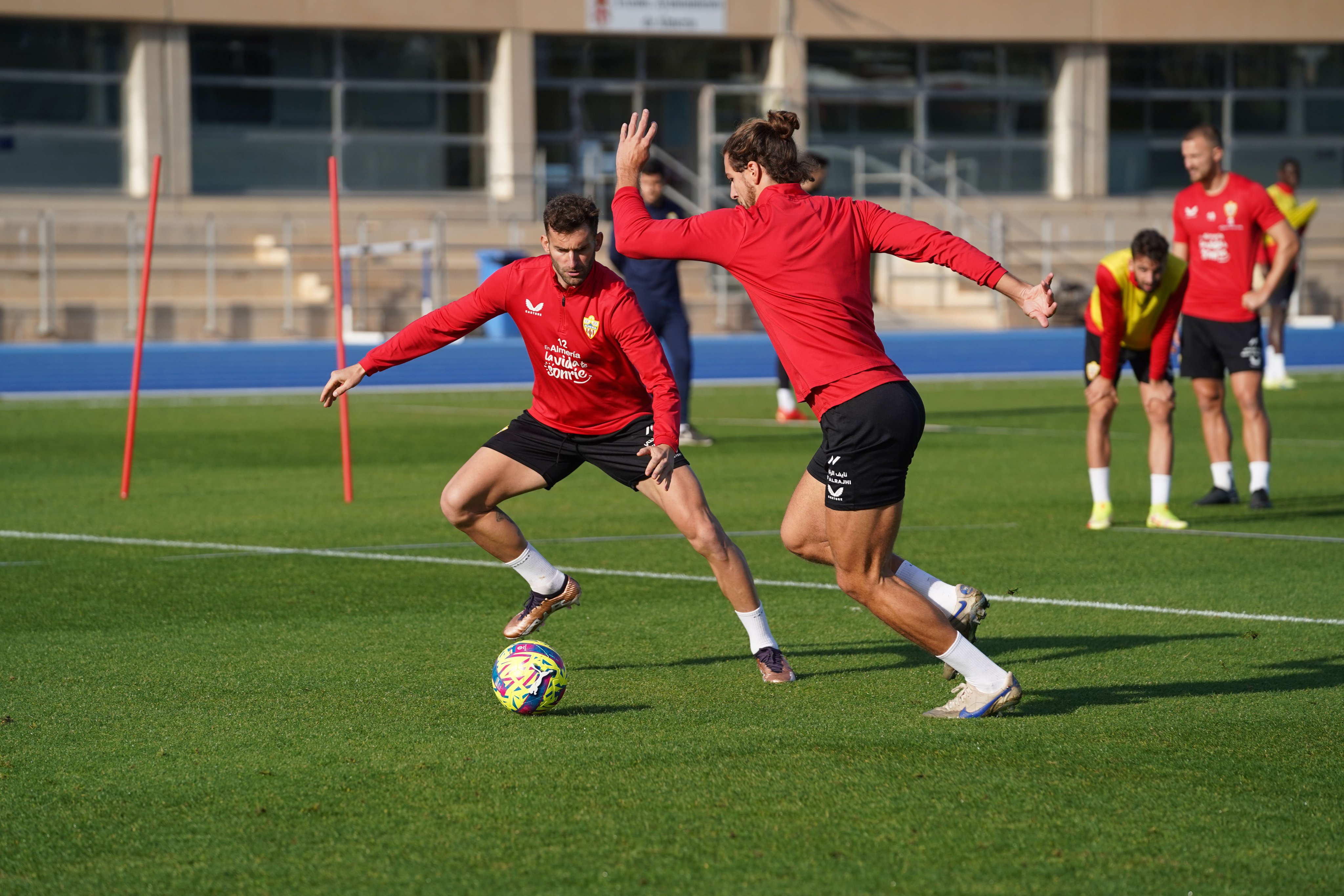 Sesión de entrenamiento del Almería este martes (Foto: UDA).