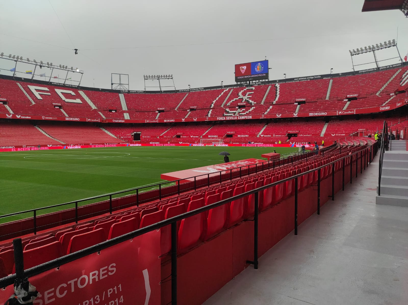 El Sánchez-Pizjuán, preparado para el Sevilla-Getafe.