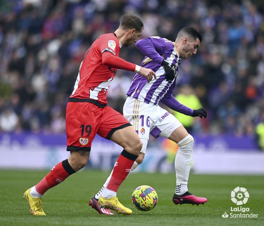 Sergi Guardiola, en el Real Valladolid-Rayo Vallecano (Foto: LaLiga).