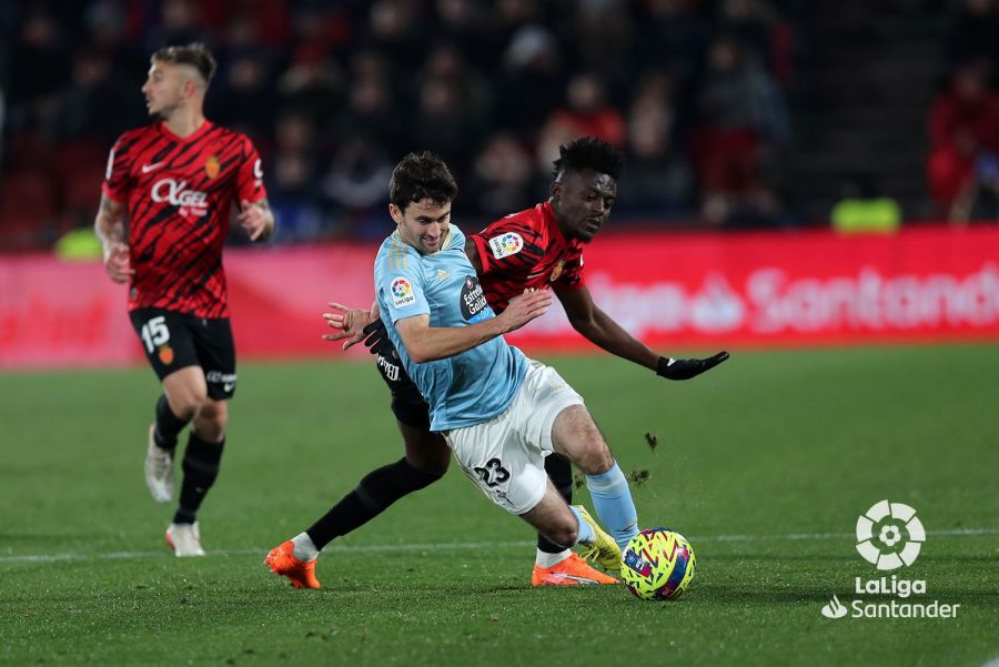 Cervi, durante el Mallorca-Celta (Foto: LaLiga).