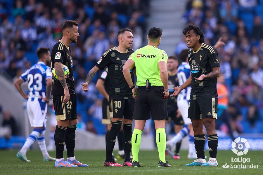 Expulsión de Tapia en el Real Sociedad-Celta (Foto: LaLiga).