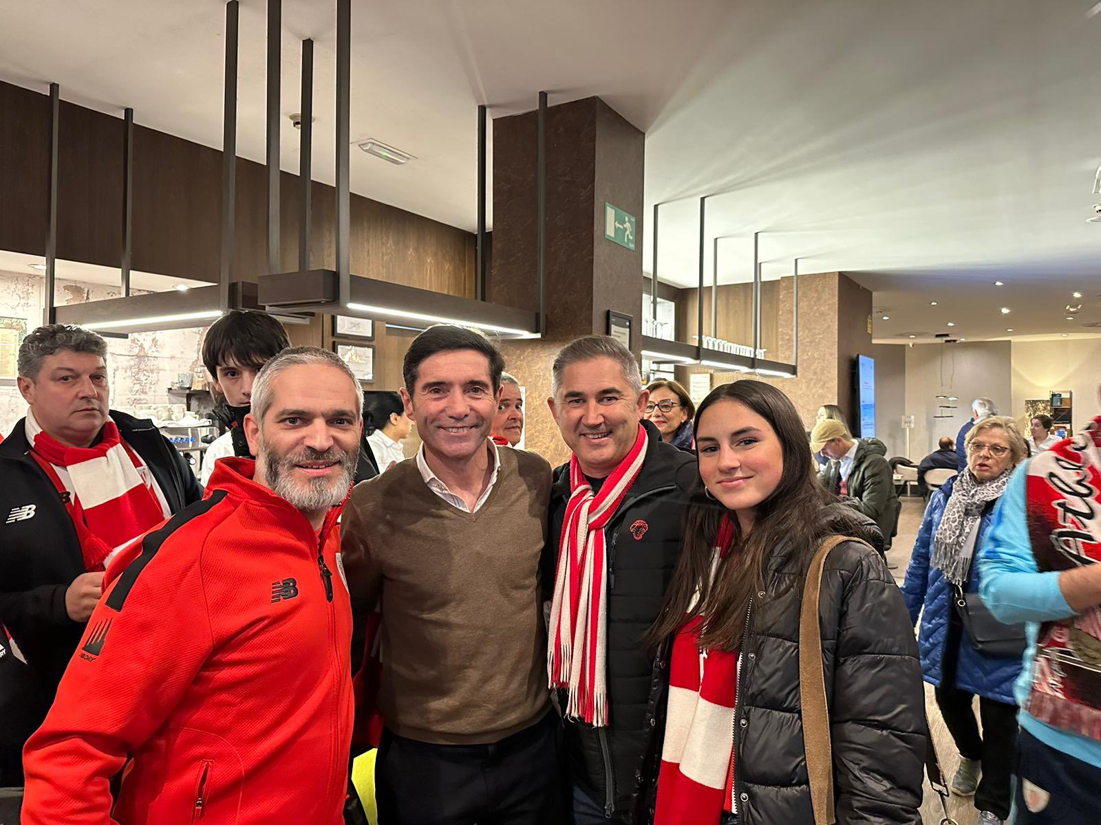 Marcelino acude a San Mamés para ver el Athletic - Osasuna de Copa.