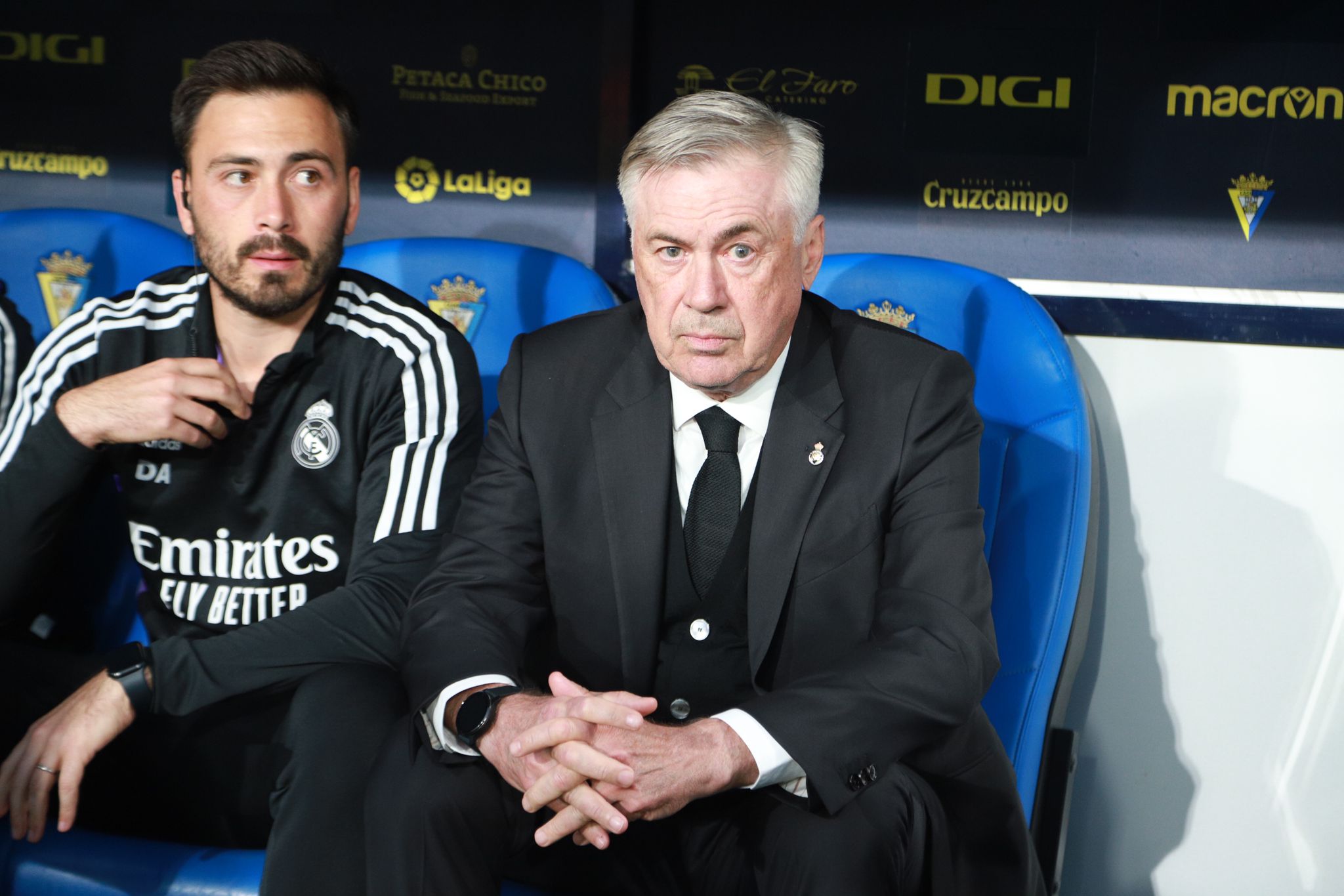 Carlo Ancelotti, en el Cádiz - Real Madrid (Foto: Cristo García).