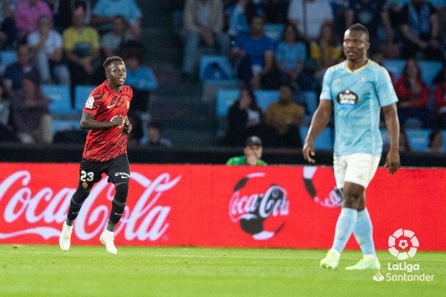 Aidoo lamenta el gol de Amath en el Celta - Mallorca (Foto: LaLiga).