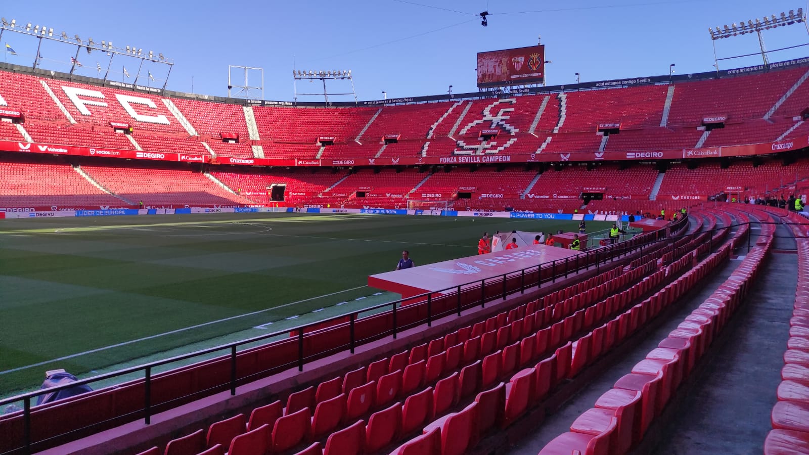El Sánchez-Pizjuán, preparado para el Sevilla-Villarreal.