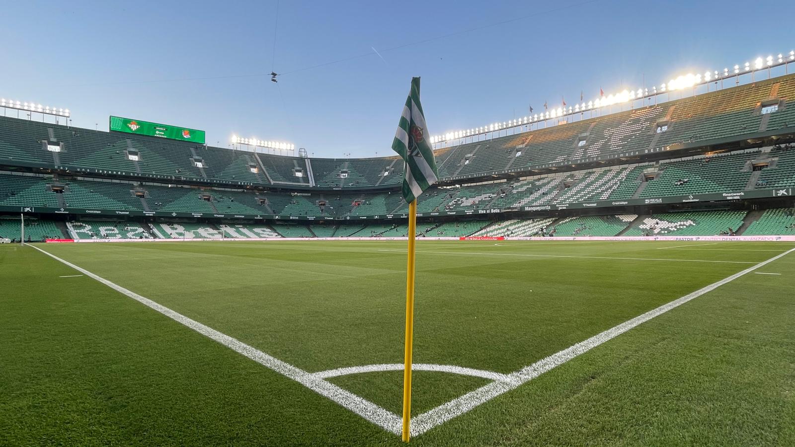 El Benito Villamarín, estadio del Real Betis, espera al Athletic Club este domingo.