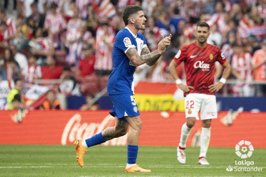 De Paul celebrando su gol en el Atlético-Mallorca (Foto: LaLiga).