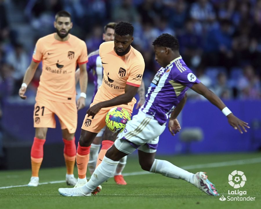 Plata, durante el Real Valladolid-Atleti (Foto: LaLiga).