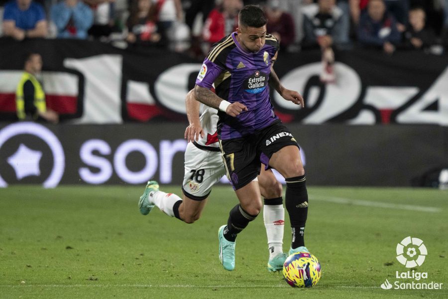 Sergio León, en el Rayo - Valladolid (Foto: LaLiga).