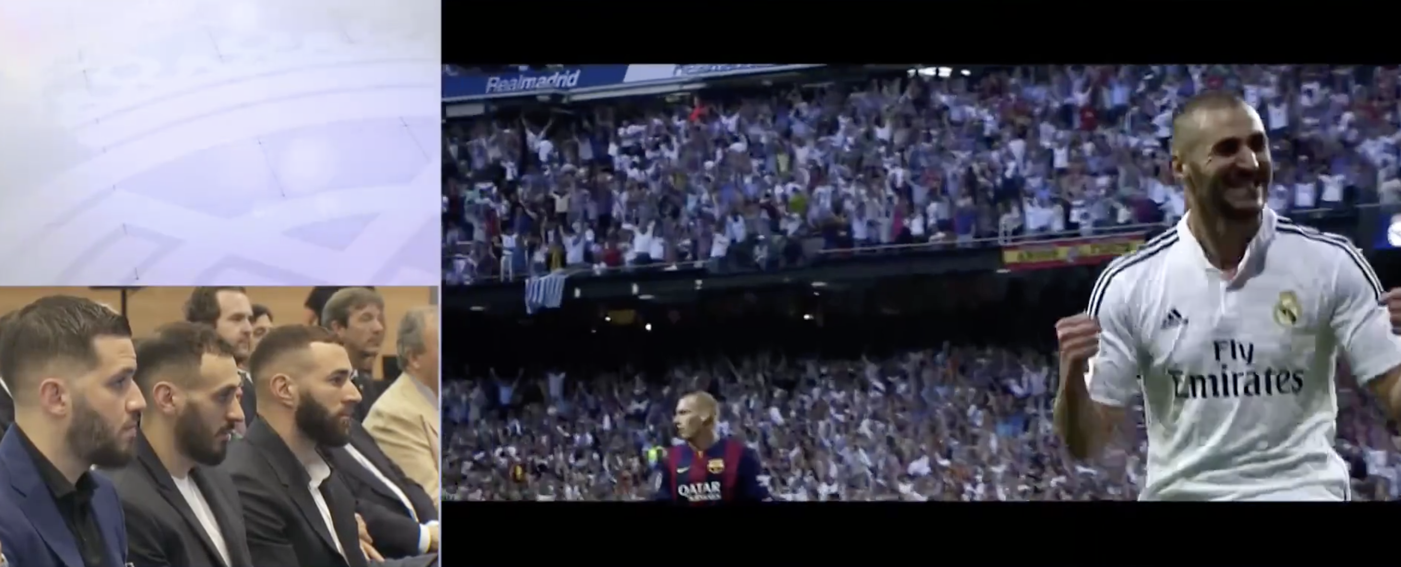 Benzema, en su acto de despedida del Real Madrid.