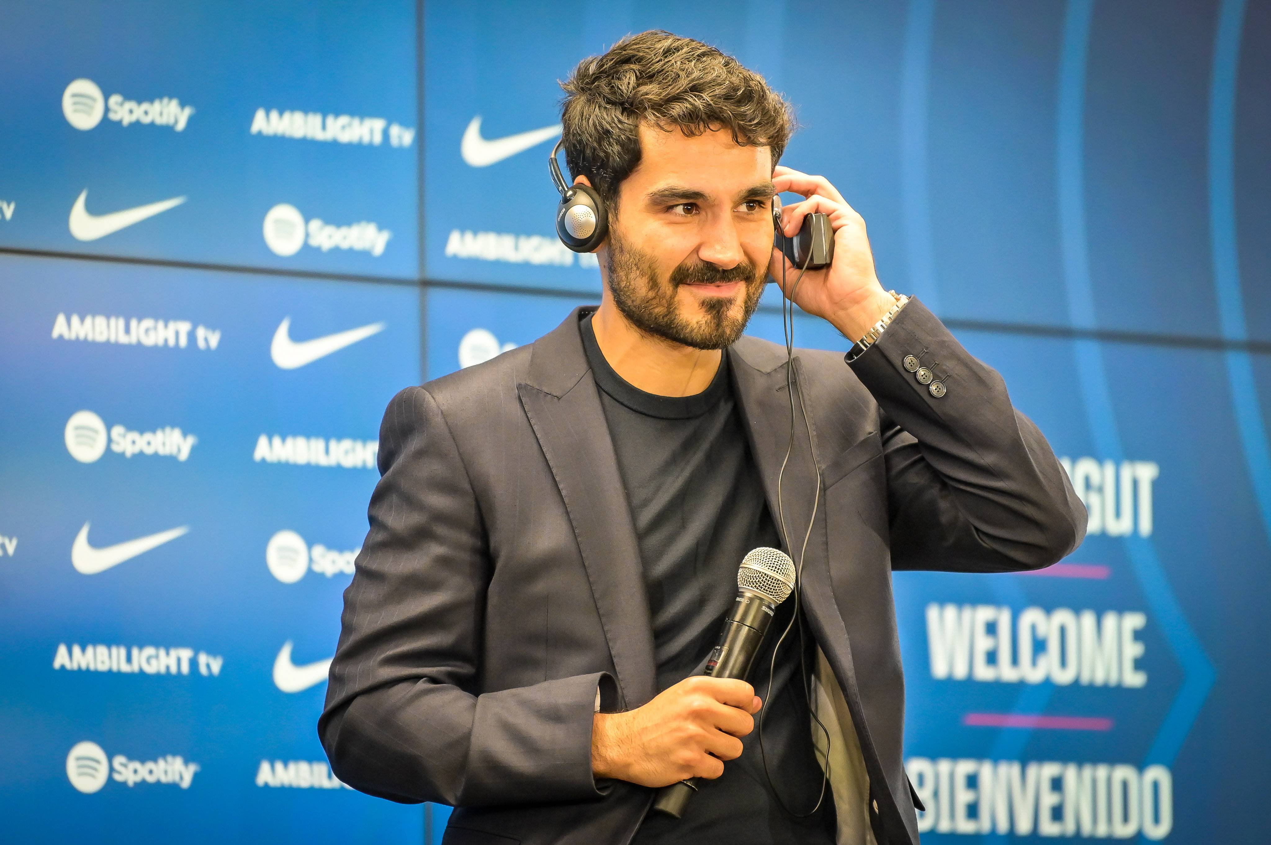 Gundogan, en su presentación con el Barça (FOTO: Cordón Press).