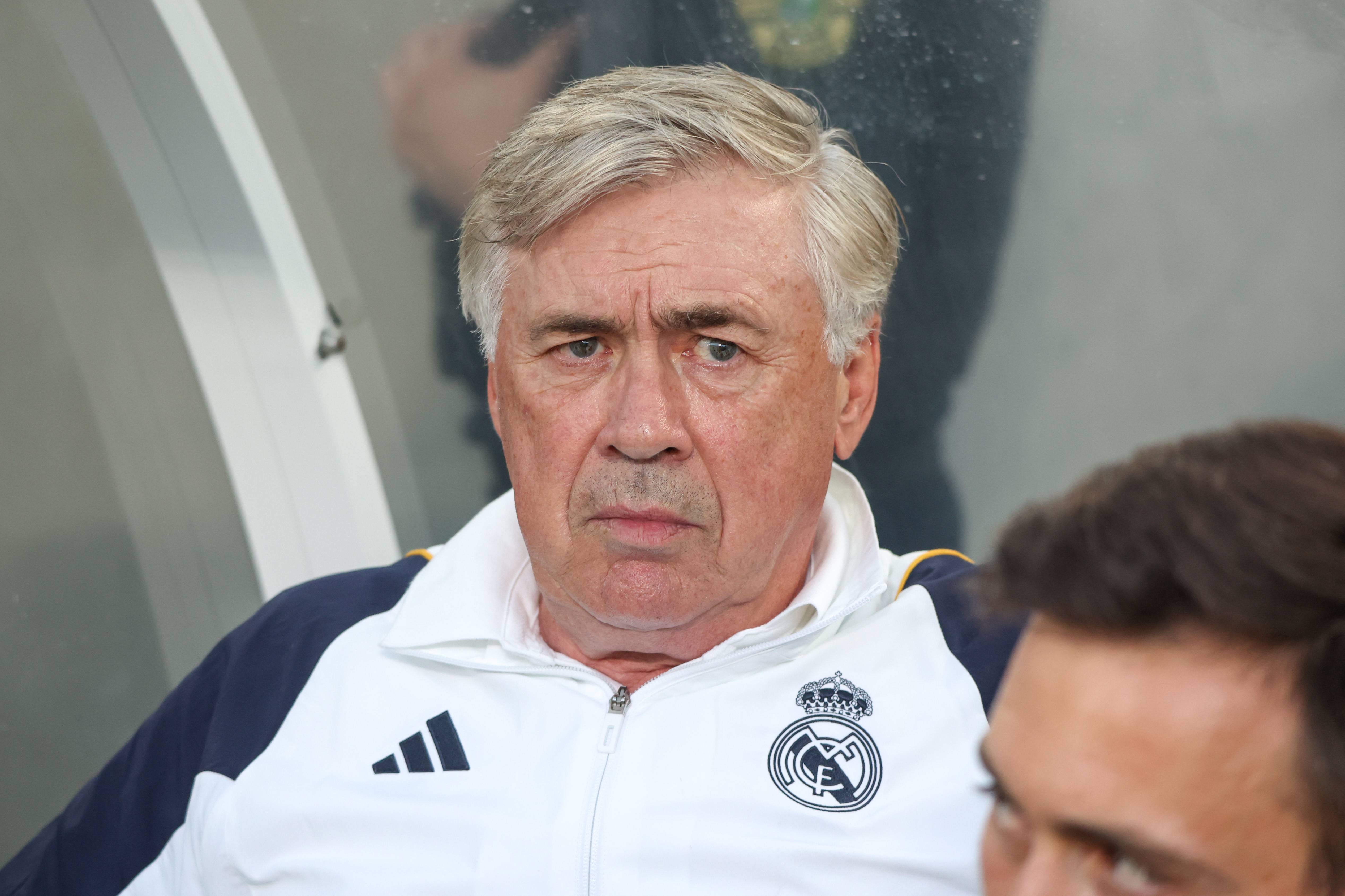 Carlo Ancelotti, en un partido de pretemporada del Real Madrid (Foto: Cordon Press).