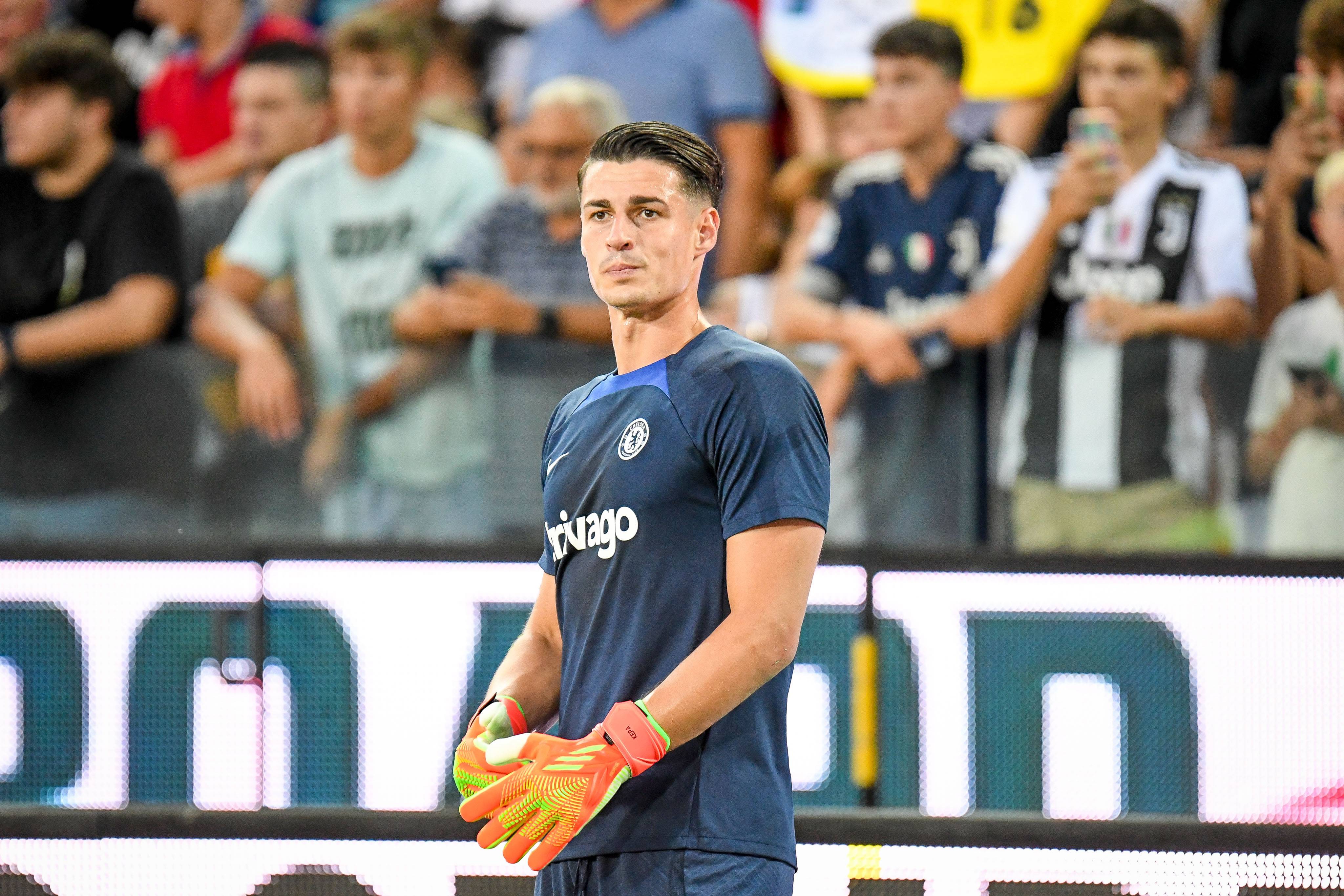 Kepa Arrizabalaga, en un calentamiento con el Chelsea (Foto: Cordon Press).