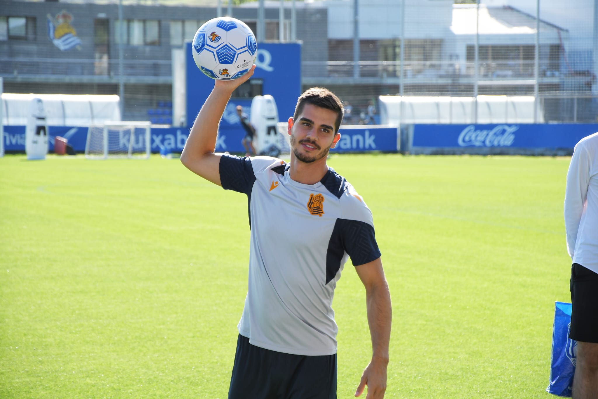 André Silva, durante un entrenamiento de la Real Sociedad (Foto: Giovanni Batista).