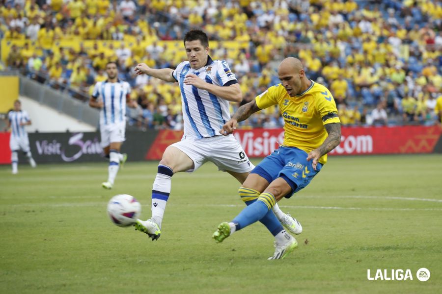 Zubeldia, durante el UD Las Palmas - Real Sociedad (Foto: LaLiga).