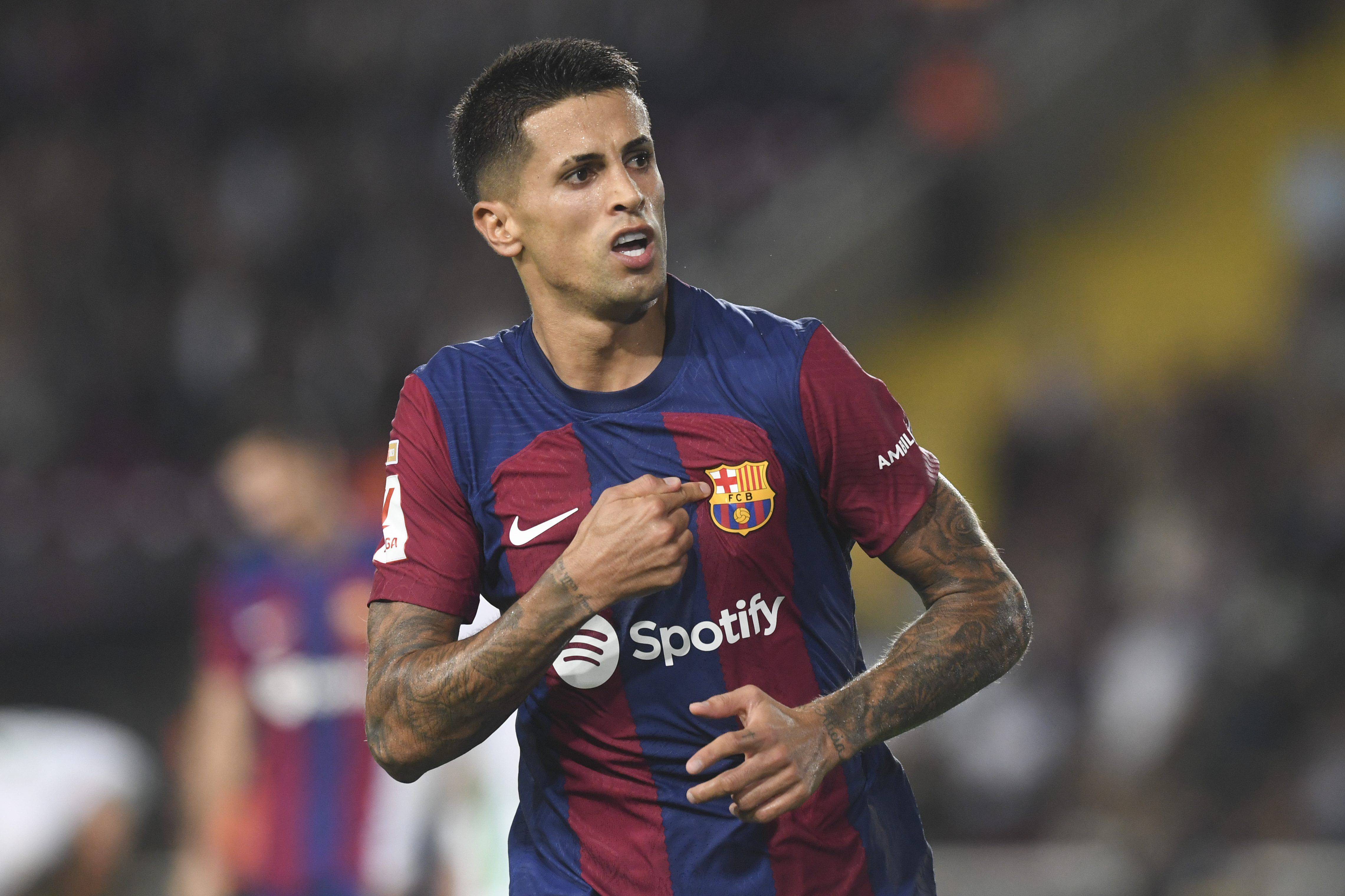 Joao Cancelo celebra su gol en el Barcelona-Betis (FOTO: Cordón Press).