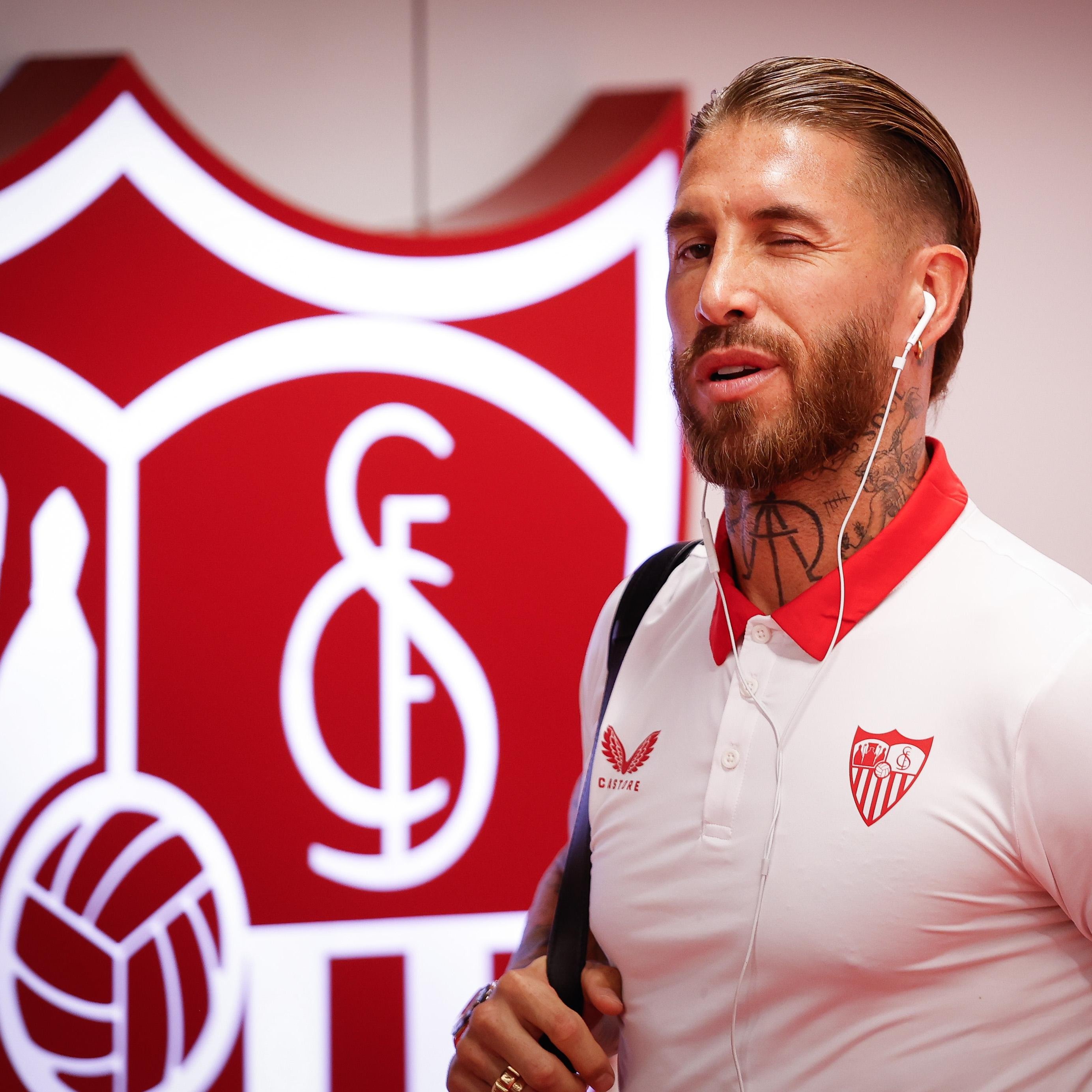 Sergio Ramos, a su llegada al Sánchez-Pizjuán (Foto: SFC).