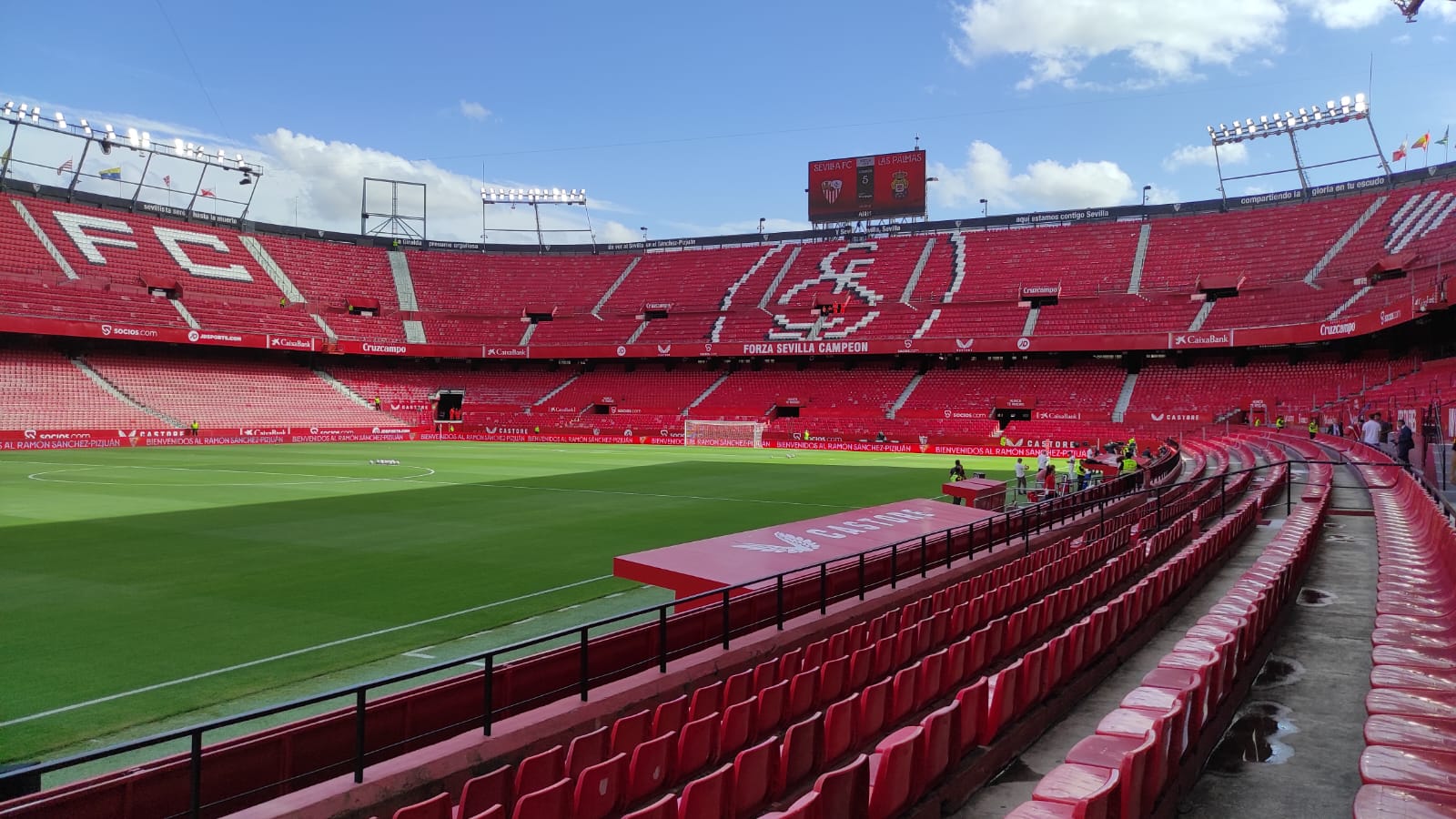 El Sánchez-Pizjuán, preparado para el Sevilla FC-UD Las Palmas.