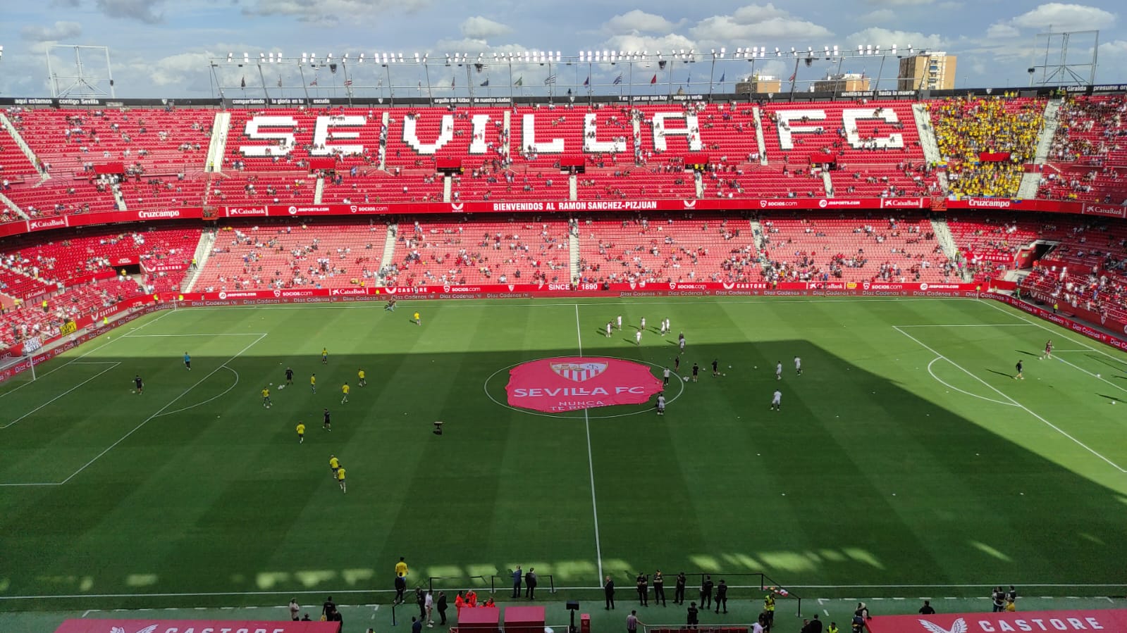 Calentamiento del Sevilla FC-UD Las Palmas.