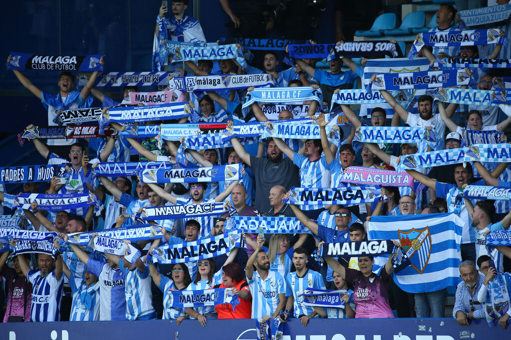 La afición del Málaga, en un partido de su equipo. (Foto: MCF)