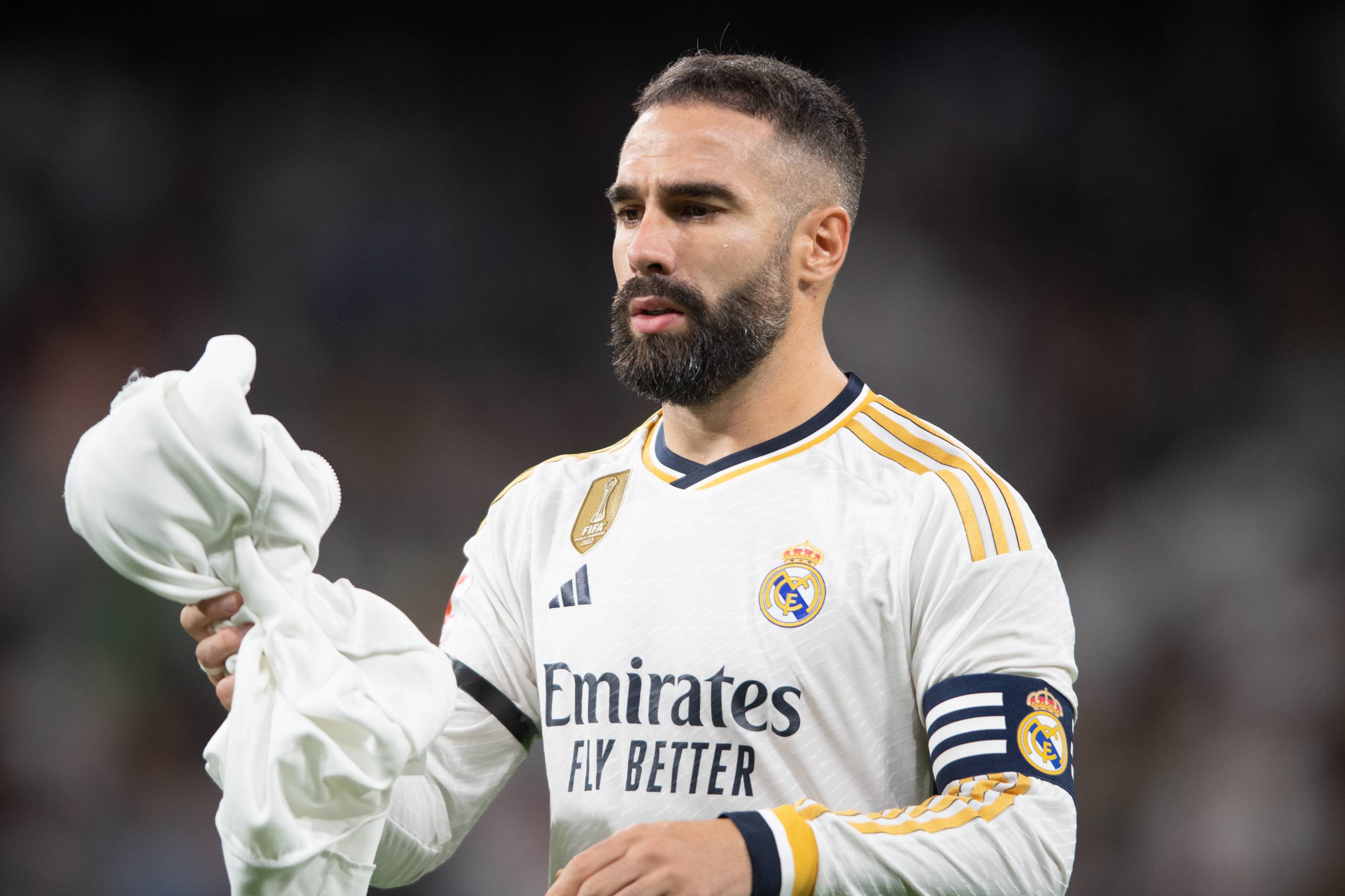 Dani Carvajal, antes de un partido del Real Madrid (FOTO: Cordón Press).