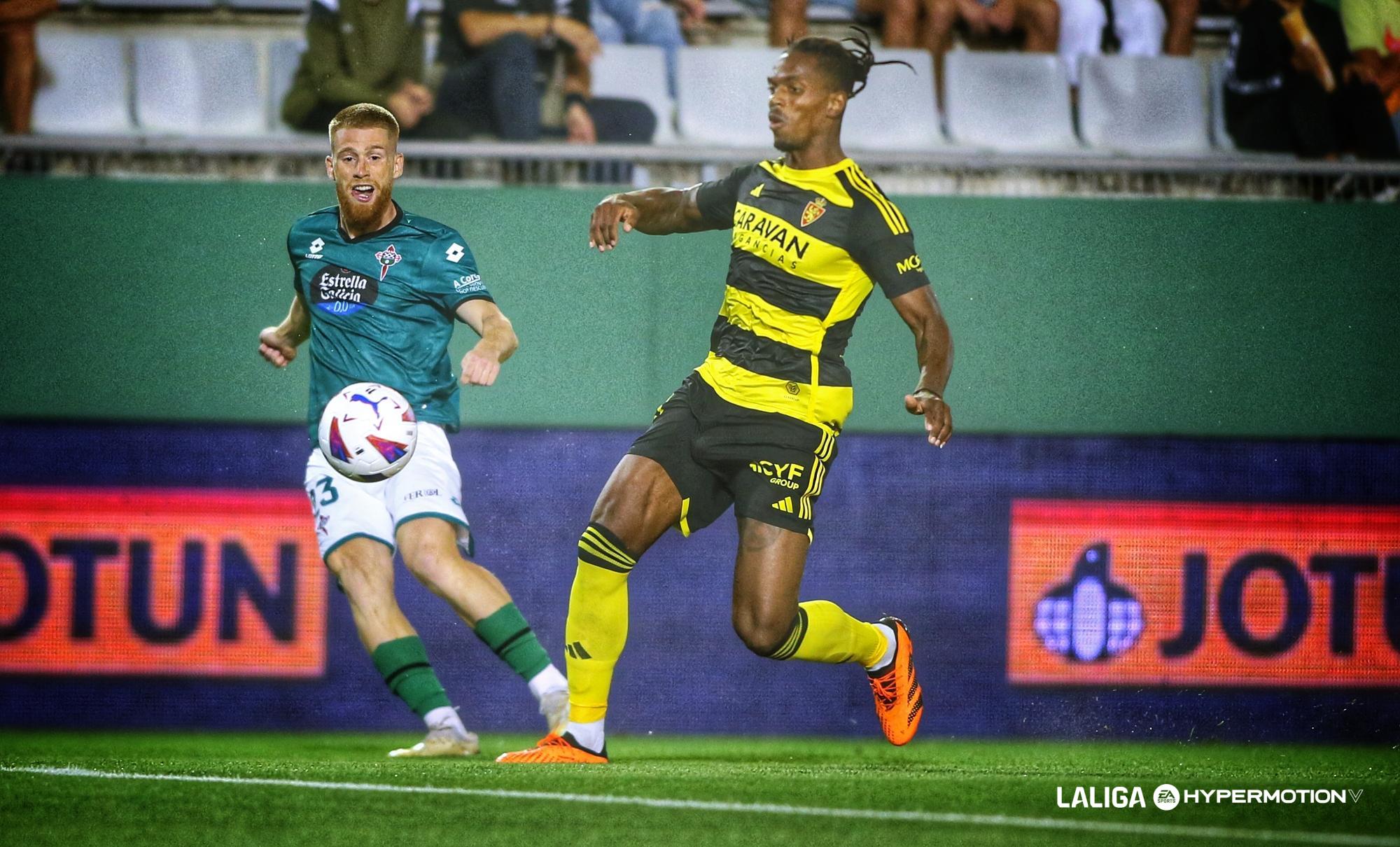 Jair Amador, en el Racing de Ferrol - Real Zaragoza (Foto: LALIGA).