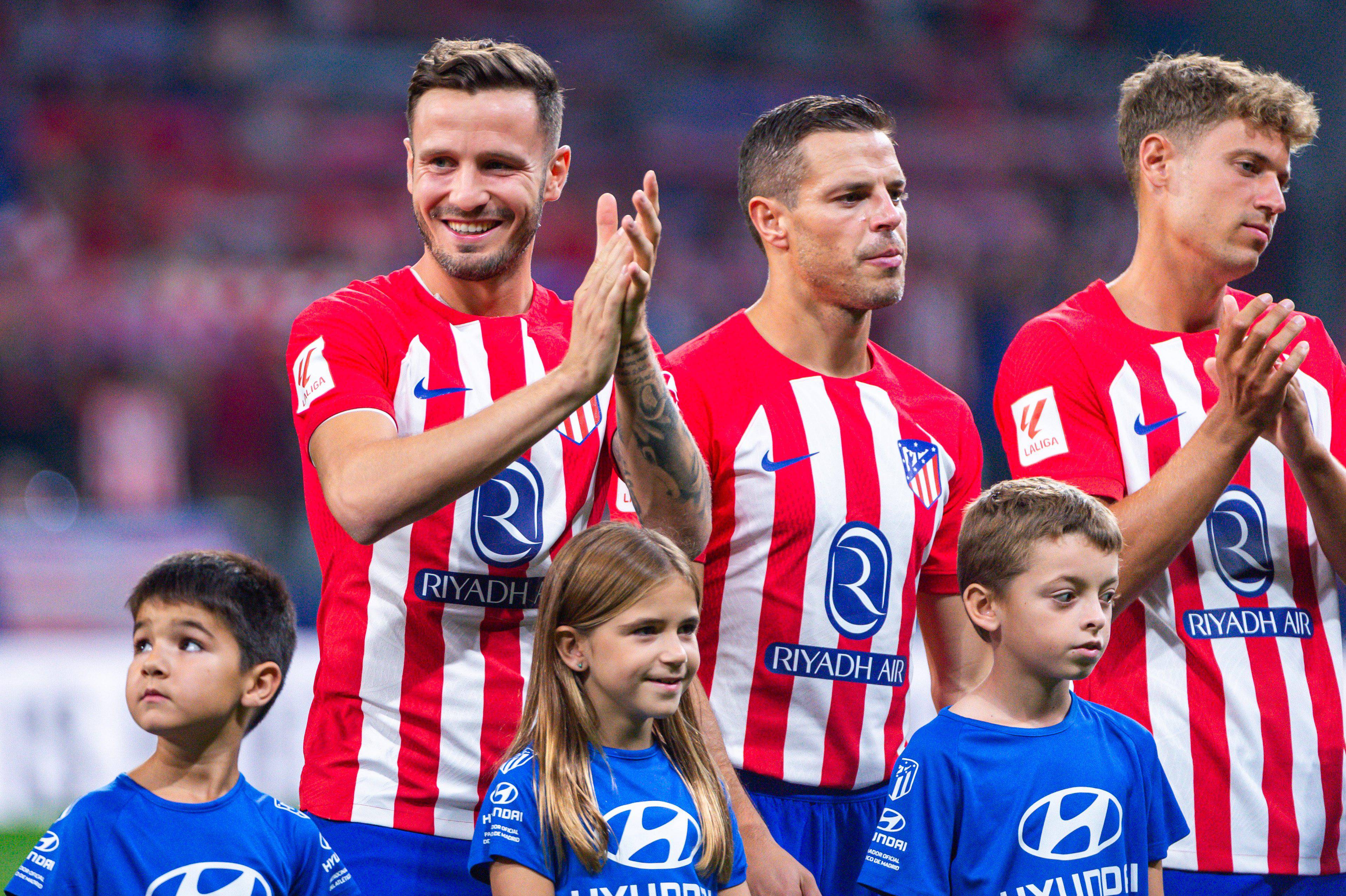 Saúl Ñíguez, Azpilicueta y Marcos Llorente, en un partido del Atlético (Foto: Cordon Press).