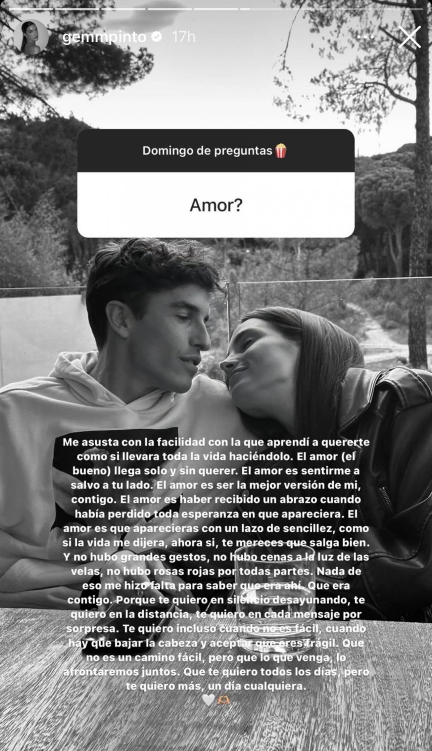 Gemma Pinto se deshace en elogios hacia Marc Márquez tras su